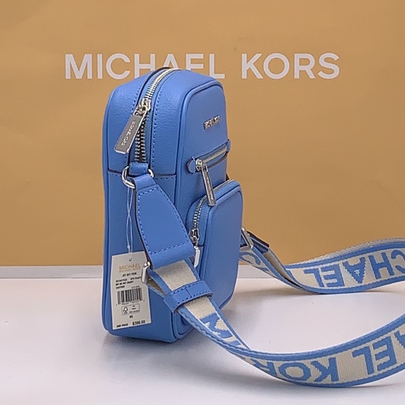 MICHAEL KORS Jet Set Medium Leather Crossbody Bag Flight Sth Pacific NWT - Picture 12 of 16